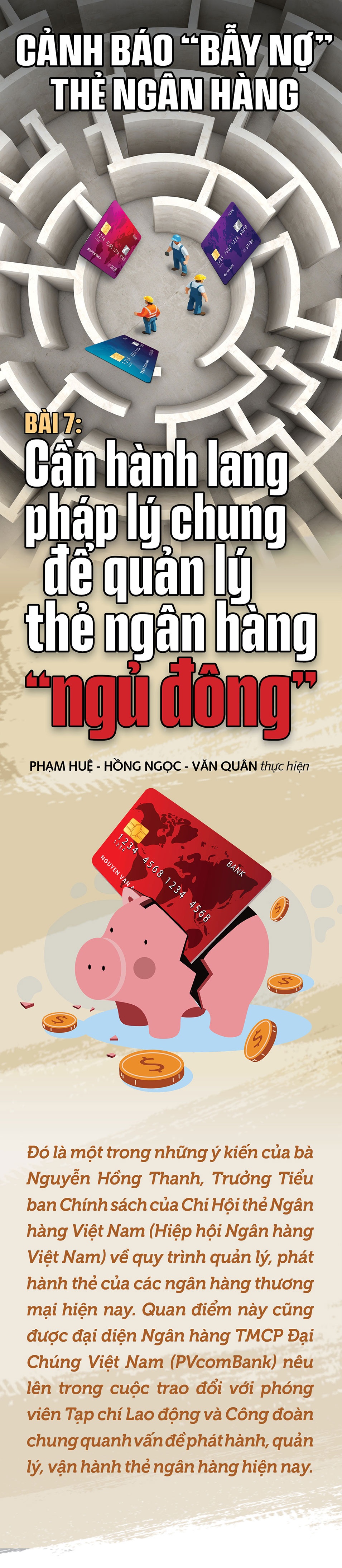 Bài 7: Cần hành lang pháp lý chung để quản lý thẻ ngân hàng “ngủ đông”