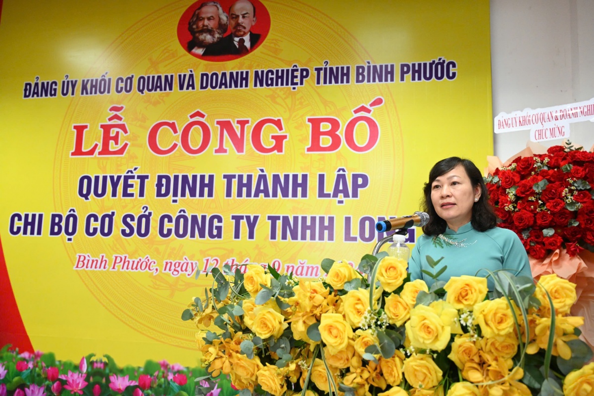 Bình Phước: Thành lập chi bộ có 20 đảng viên tại doanh nghiệp FDI