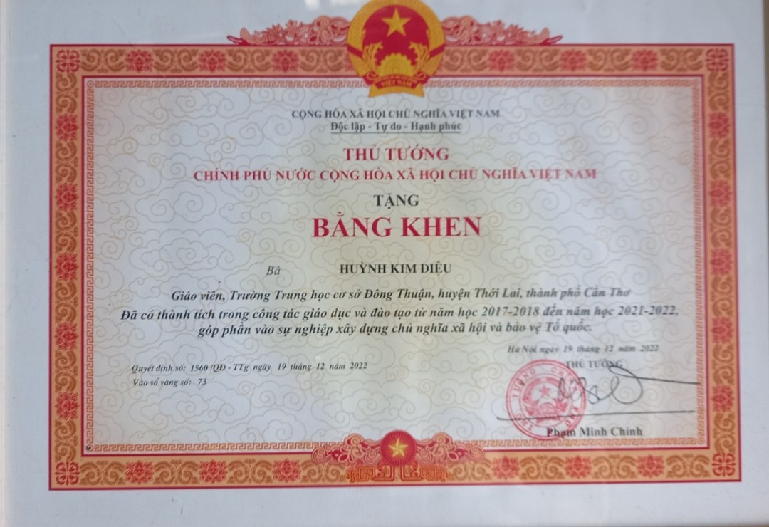 Cô Huỳnh Kim Diệu - người “truyền lửa” nhiệt huyết của Công đoàn Trường THCS Đông Thuận Cô Huỳnh Kim Diệu - người “truyền lửa” nhiệt huyết của Công đoàn Trường THCS Đông Thuận