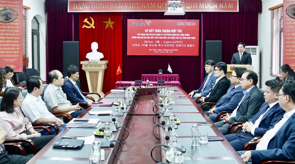 Signetics (Hàn Quốc) đầu tư 100 triệu USD vào xây dựng nhà máy bán dẫn tại Vĩnh Phúc