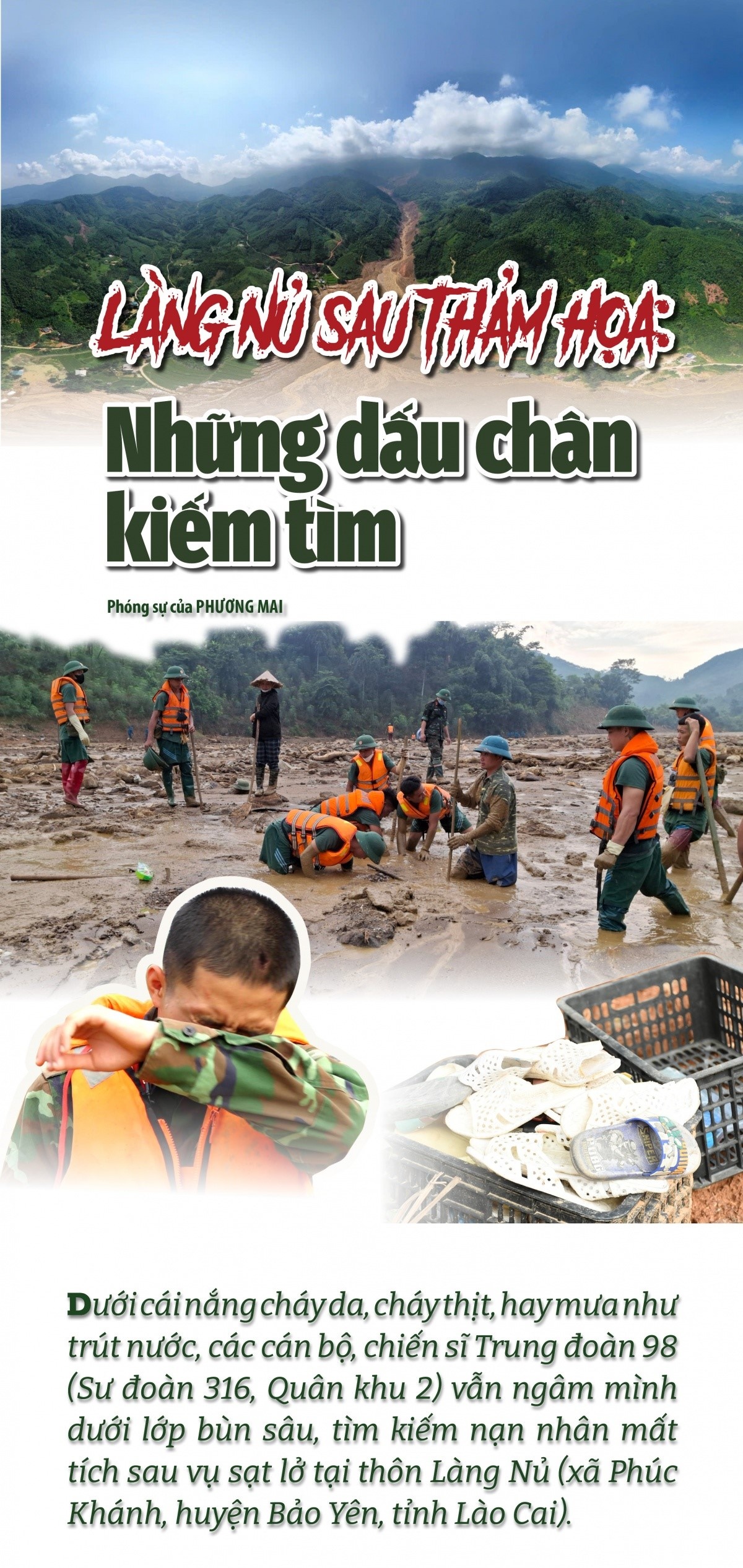 Làng Nủ sau thảm họa: Những dấu chân kiếm tìm