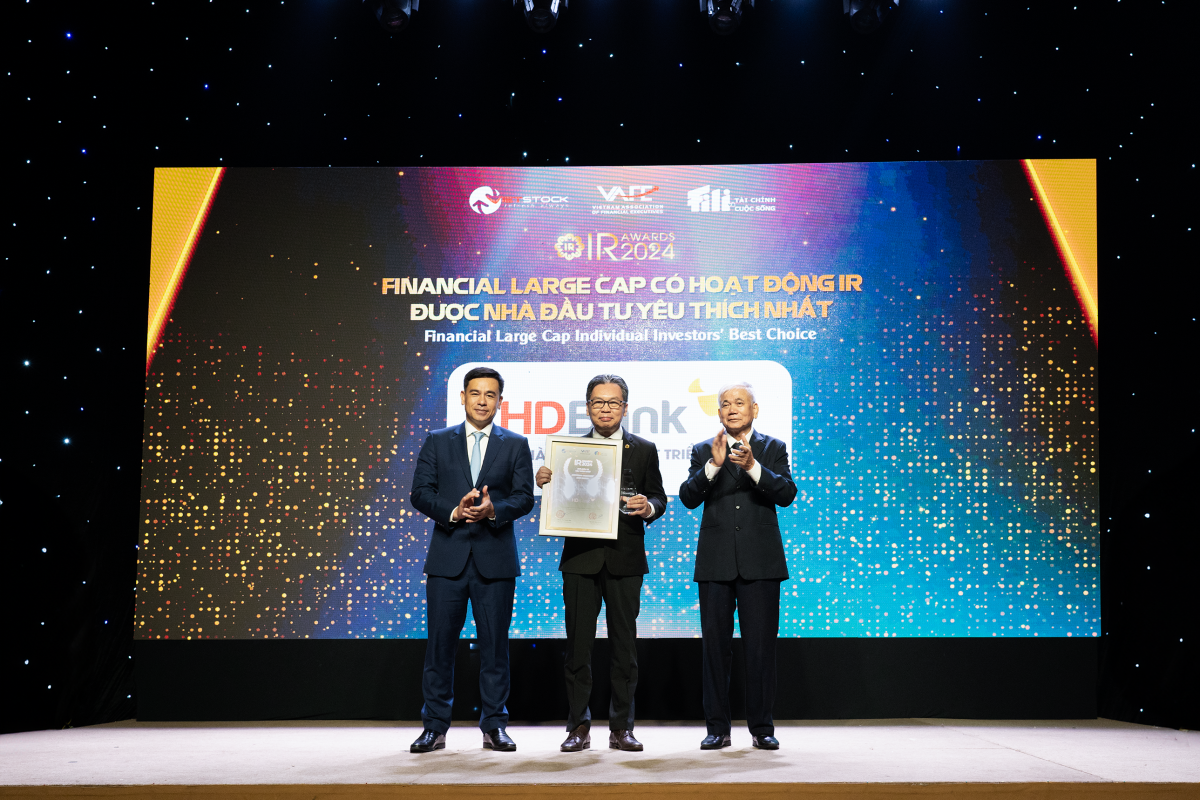 HDBannk được bình chọn là IR Awards 2024: HDBank khẳng định vị thế trong quan hệ nhà đầu tư quốc tế