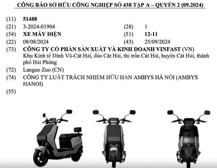 Hai mẫu xe máy điện VinFast mới vừa được đăng ký bản quyền Hai mẫu xe máy điện VinFast mới vừa được đăng ký bản quyền