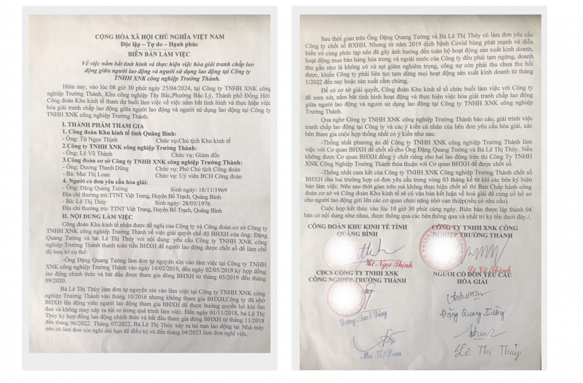 Công ty XNK Công nghiệp Trường Thành nợ bảo hiểm xã hội, lao động chật vật chờ chốt sổ
