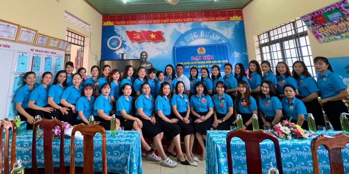 Công đoàn Trường Mầm non Hoa Hồng - nơi yêu thương, đoàn kết và cùng nhau tiến bộ