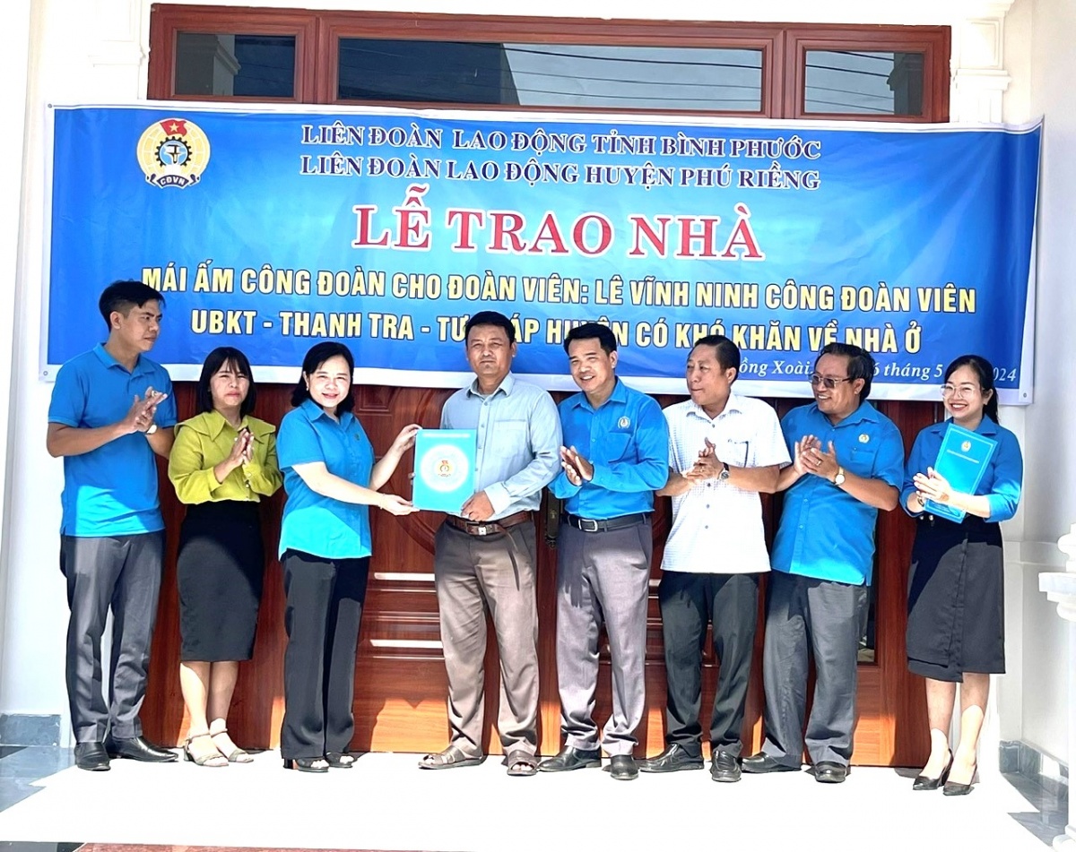 Công đoàn tỉnh Bình Phước chi hơn 1,5 tỷ đồng hỗ trợ xây nhà cho lao động nghèo