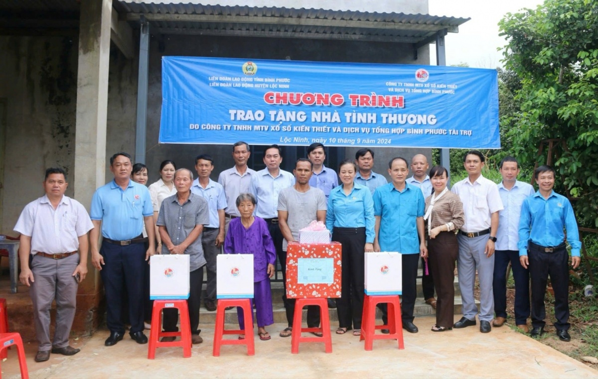 Công đoàn tỉnh Bình Phước chi hơn 1,5 tỷ đồng hỗ trợ xây nhà cho lao động nghèo