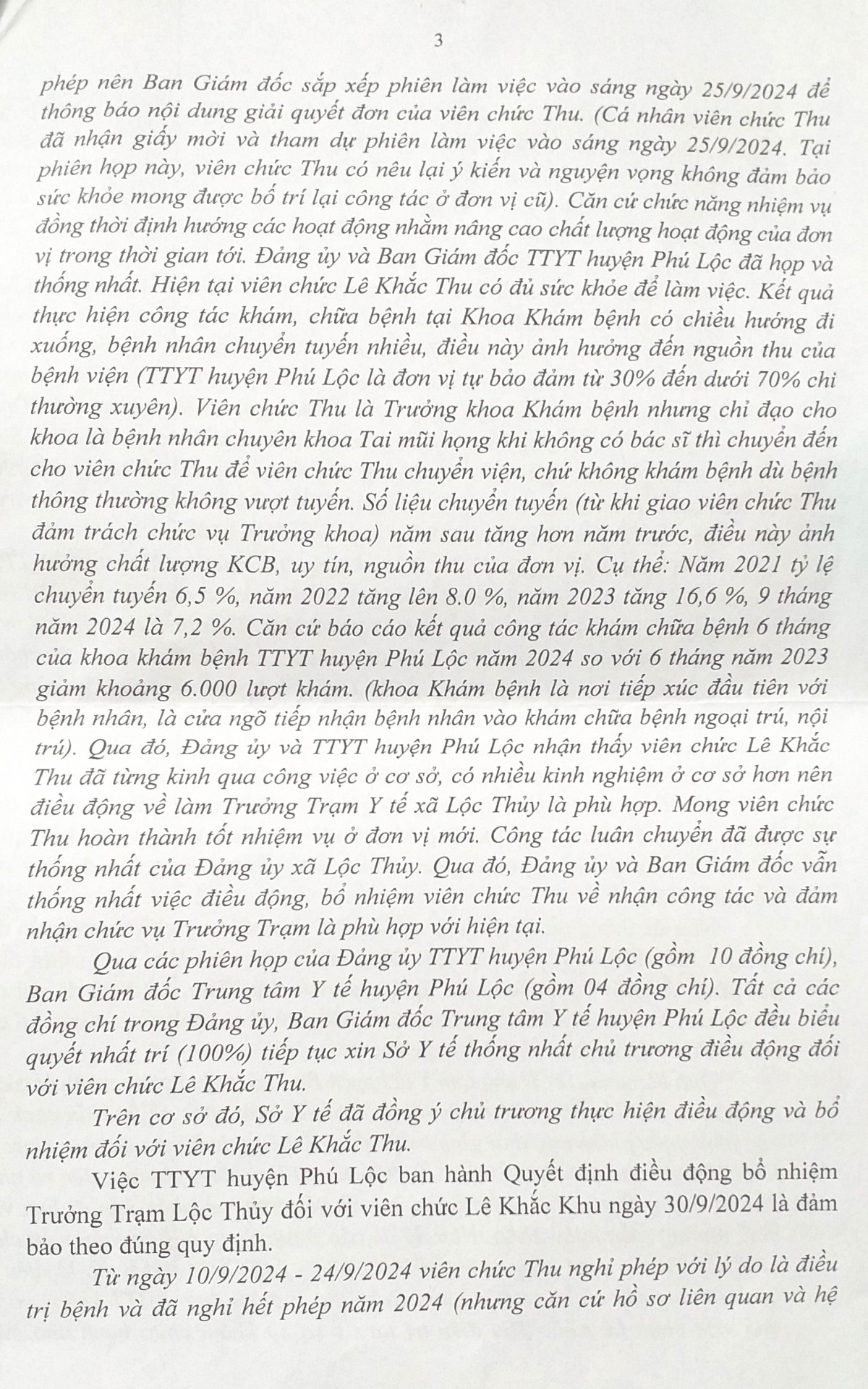 undefined Vụ điều động bác sĩ ở Thừa Thiên Huế: Những điểm bất hợp lý từ công văn trả lời của Sở Y tế tỉnh
