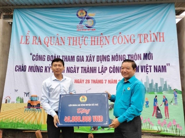 Công đoàn góp sức xây dựng nông thôn mới Công đoàn góp sức xây dựng nông thôn mới