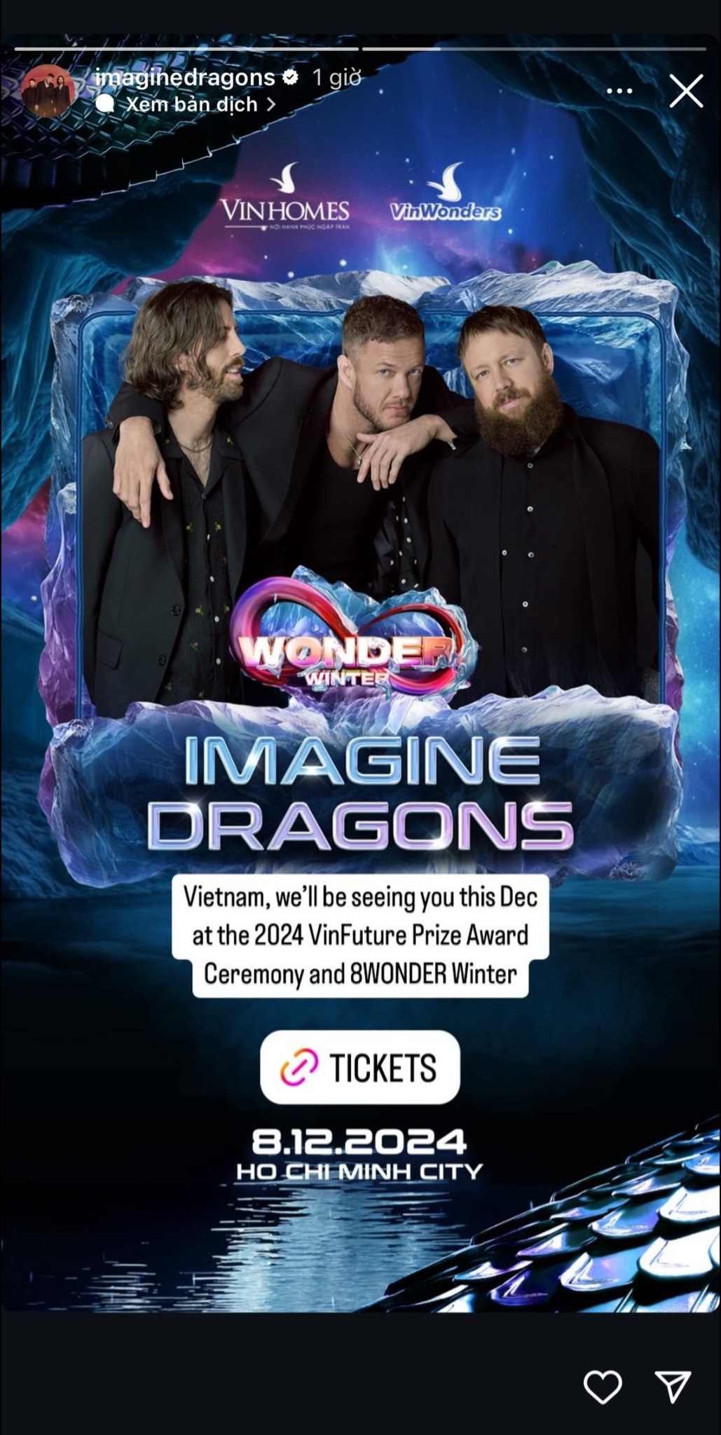 Fan Việt bùng nổ cảm xúc sau lời chào chính thức từ Imagine Dragons Fan Việt bùng nổ cảm xúc sau lời chào chính thức từ Imagine Dragons