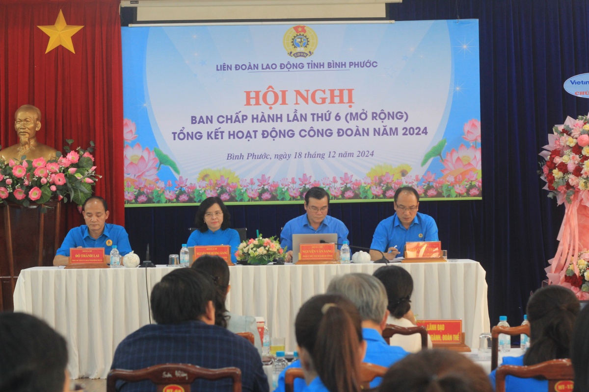 LĐLĐ tỉnh Bình Phước đạt và vượt các chỉ tiêu Tổng Liên đoàn giao năm 2024