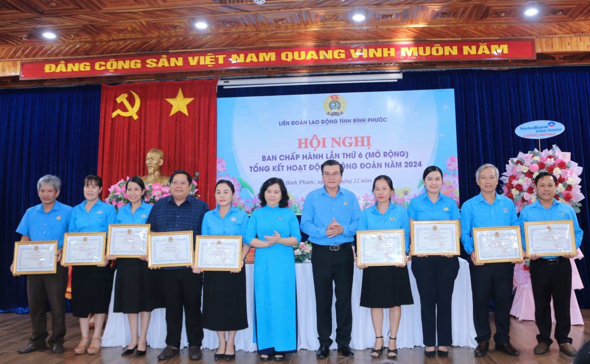 LĐLĐ tỉnh Bình Phước đạt và vượt các chỉ tiêu Tổng Liên đoàn giao năm 2024