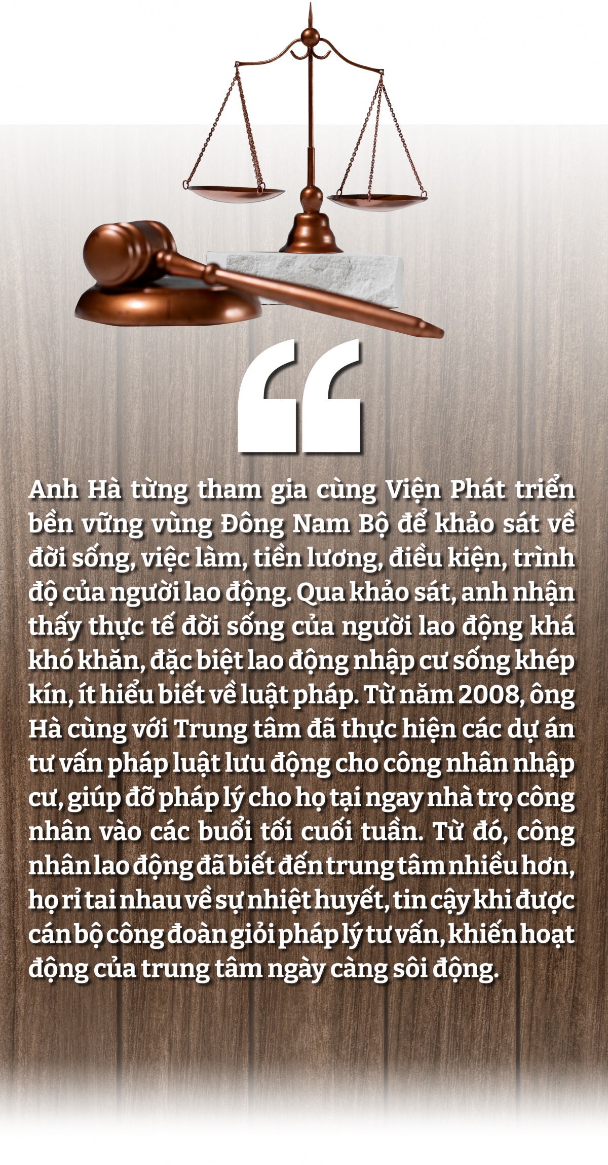 Những “thầy cãi” của công nhân lao động