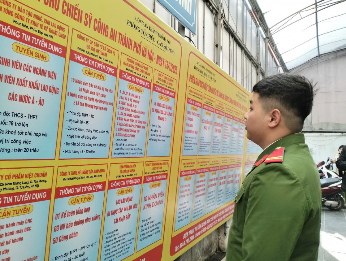 Hà Nội: Hàng ngàn cơ hội việc làm mở ra cho chiến sĩ nghĩa vụ công an Hà Nội: Hàng ngàn cơ hội việc làm mở ra cho chiến sĩ nghĩa vụ công an