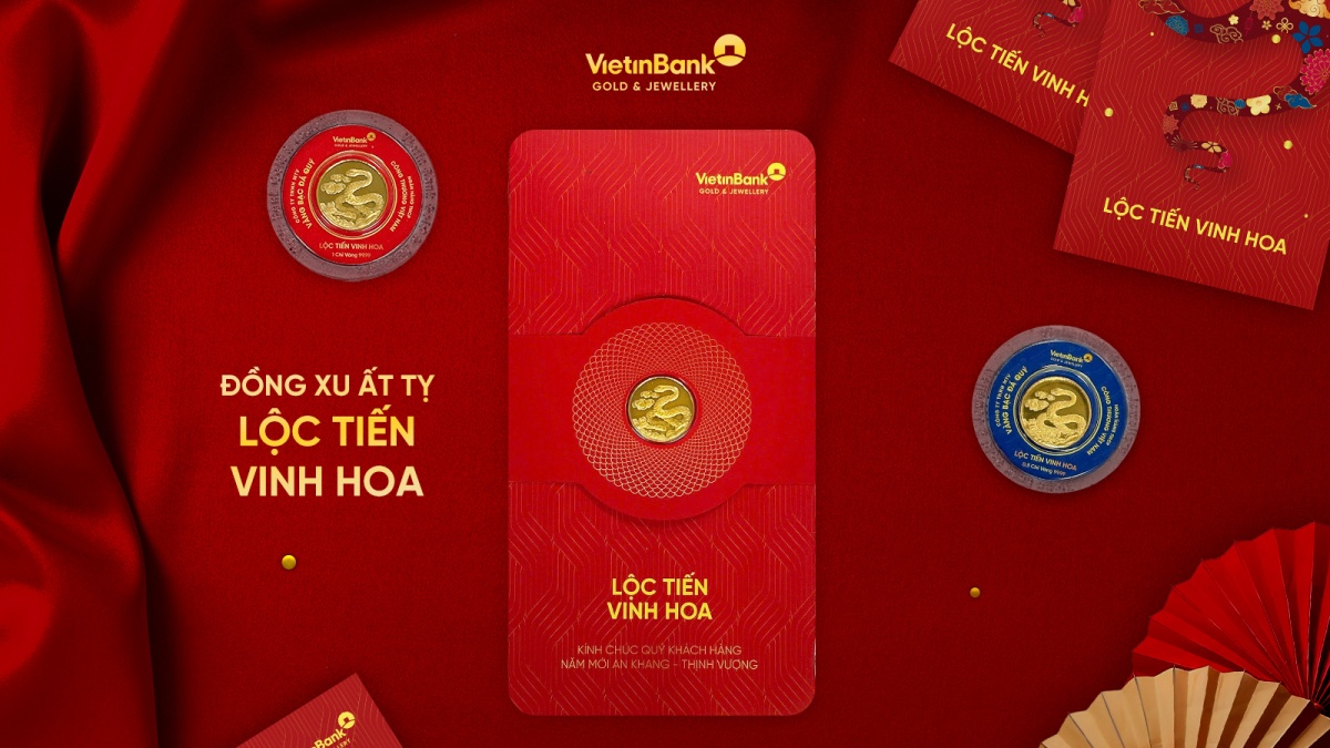 Đồng xu Ất Tỵ Lộc Tiến Vinh Hoa Đồng xu Ất Tỵ Lộc Tiến Vinh Hoa