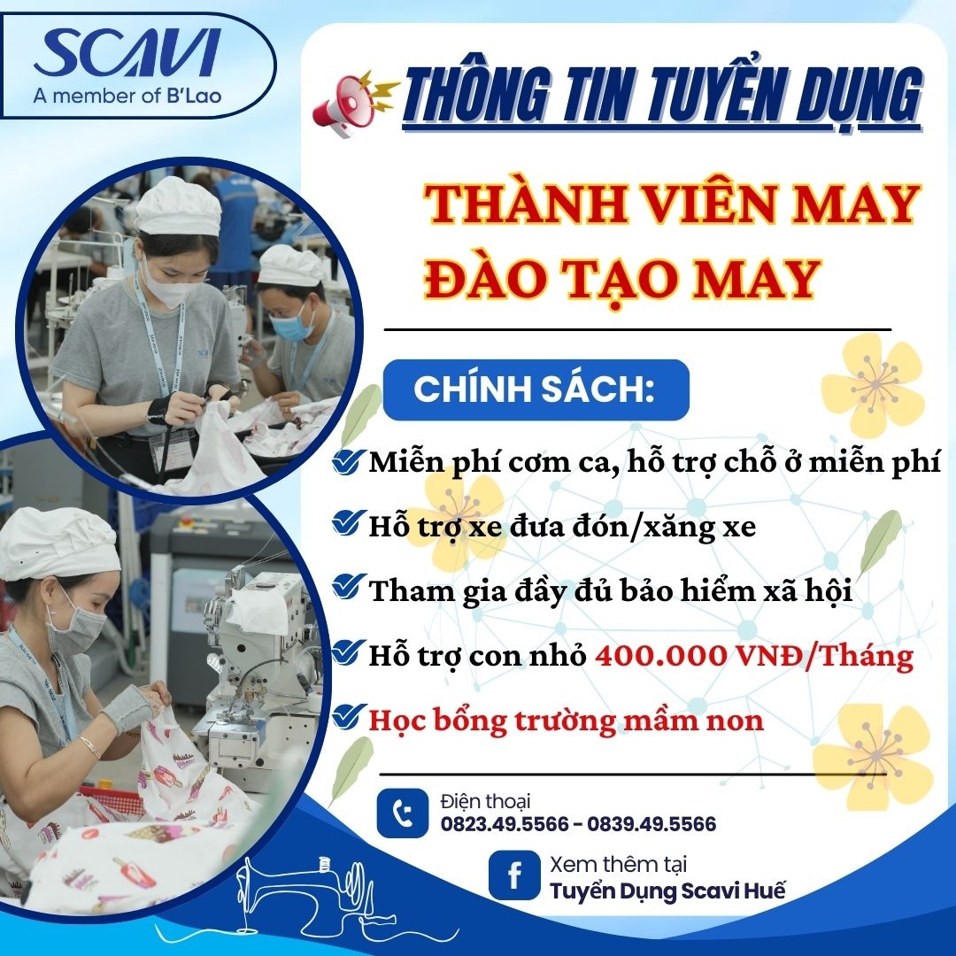 Thiếu hụt lao động, doanh nghiệp ở Huế đăng tuyển dụng với nhiều phúc lợi Thiếu hụt lao động, doanh nghiệp ở Huế đăng tuyển dụng với nhiều phúc lợi