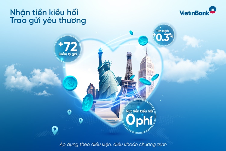 VietinBank triển khai loạt ưu đãi với Gói sản phẩm kiều hối VietinBank triển khai loạt ưu đãi với Gói sản phẩm kiều hối