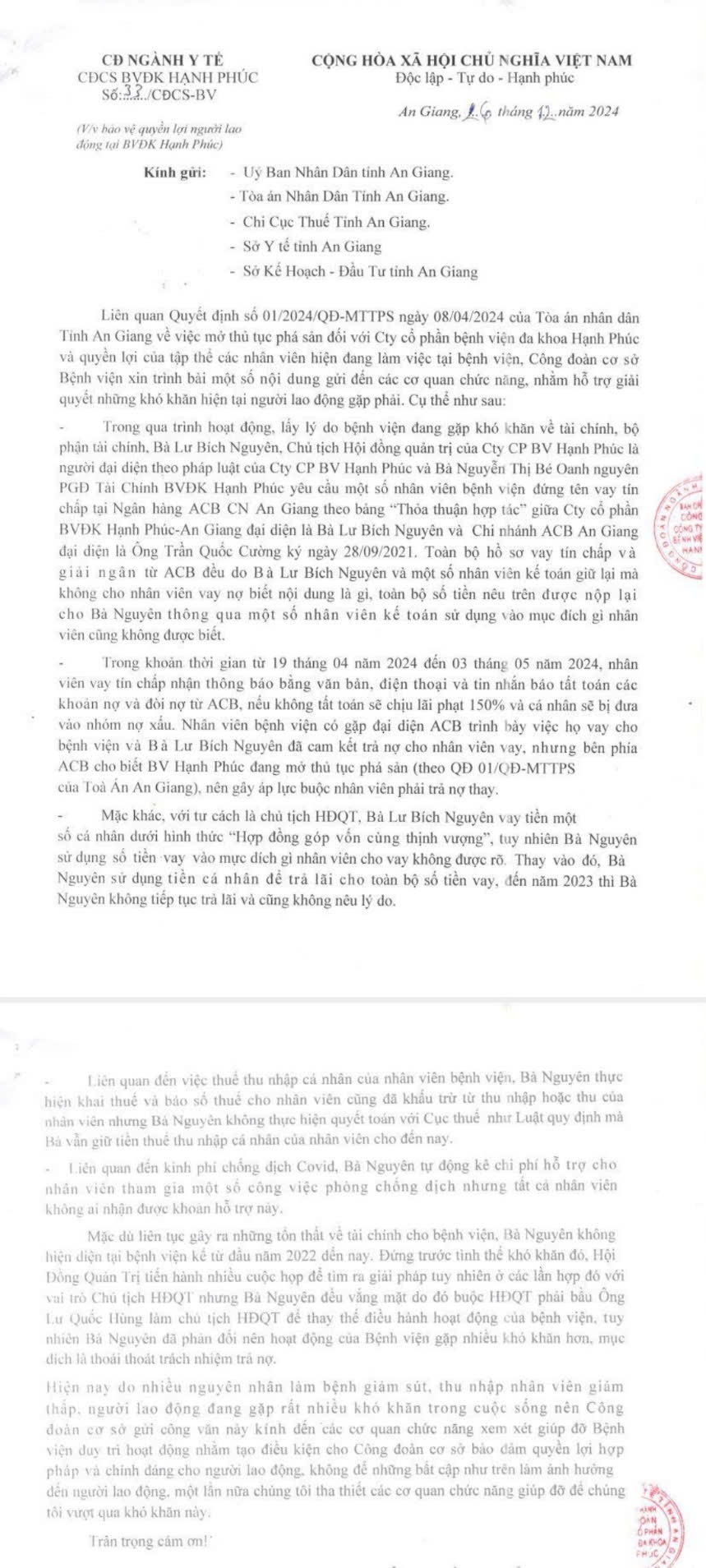 Người lao động điêu đứng vì vay tín chấp cho bệnh viện Người lao động điêu đứng vì vay tín chấp cho bệnh viện