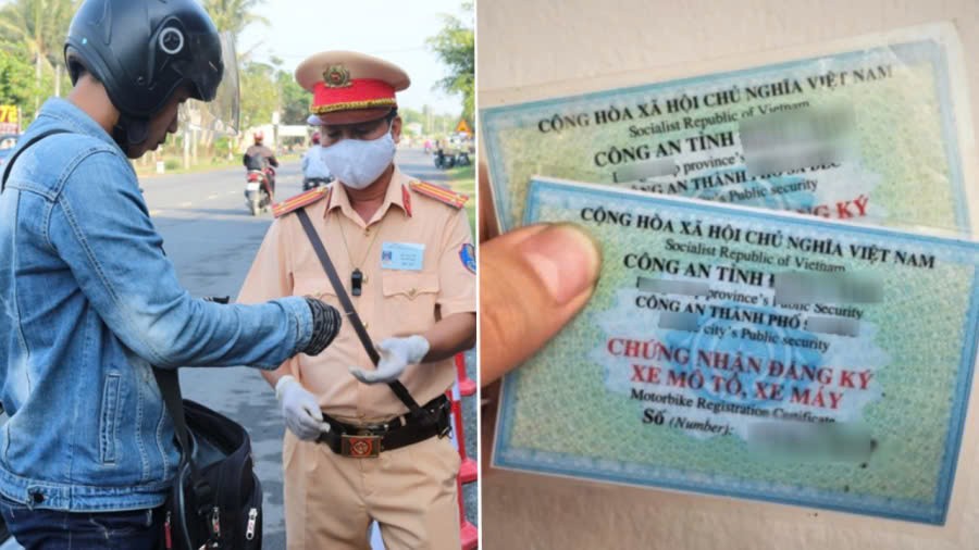 Quên bằng lái xe chứng minh với CSGT như thế nào Quên mang cà vẹt xe máy phạt từ 200 - 300 nghìn đồng.