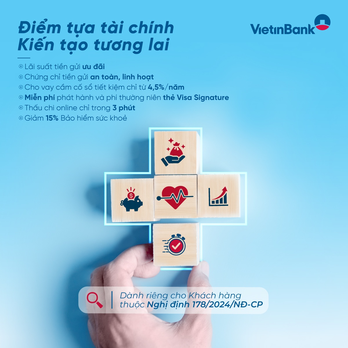 VietinBank mang đến giải pháp tài chính an tâm cho khách hàng thuộc Nghị định 178/2024/NĐ-CP VietinBank mang đến giải pháp tài chính an tâm cho khách hàng thuộc Nghị định 178/2024/NĐ-CP