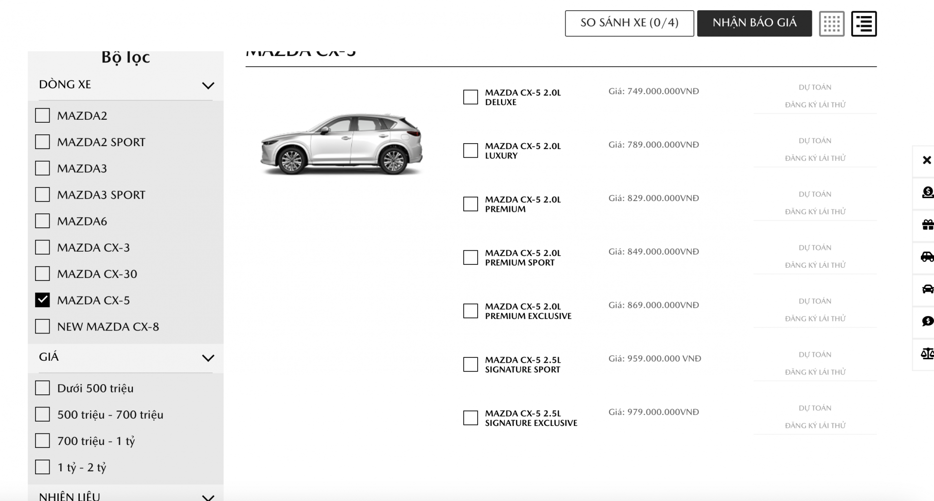 Mazda CX-5 lại tăng giá tại Việt Nam Mazda CX-5 lại tăng giá tại Việt Nam