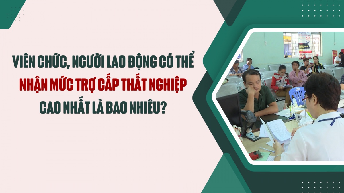 Viên chức, người lao động có thể nhận mức trợ cấp thất nghiệp cao nhất là bao nhiêu?
