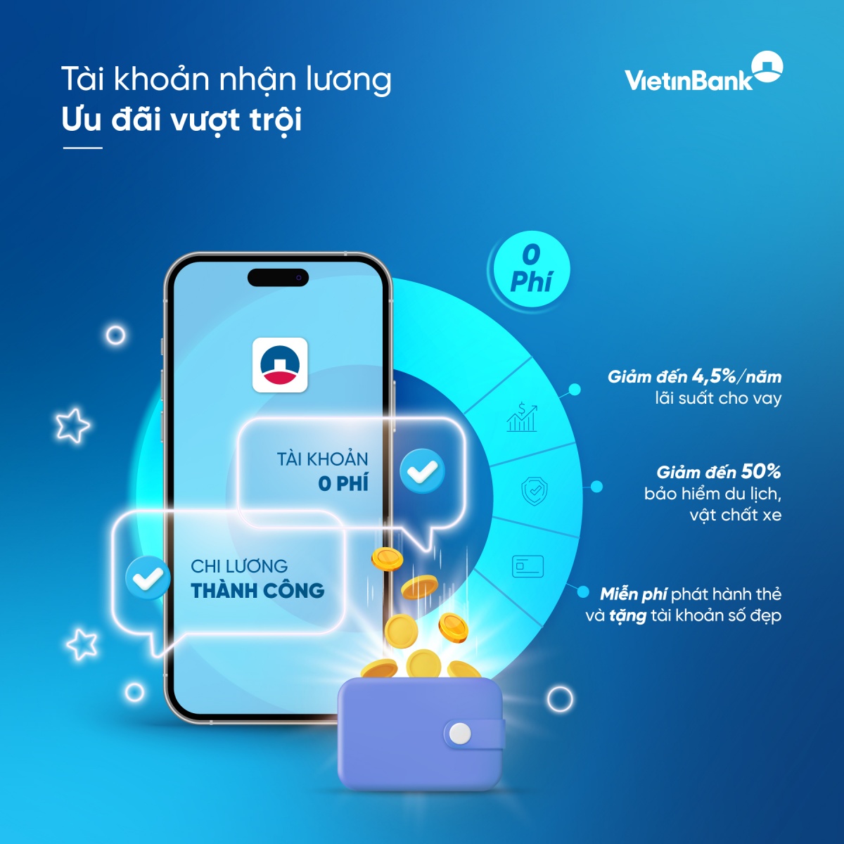 Nhận lương qua VietinBank, nhận ngay ưu đãi tài chính đặc biệt Nhận lương qua VietinBank, nhận ngay ưu đãi tài chính đặc biệt