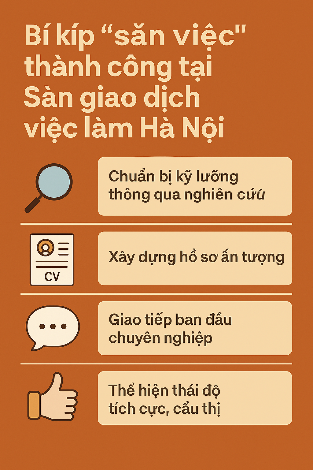 Chinh phục nhà tuyển dụng: Bí kíp săn việc tại Trung tâm Dịch vụ việc làm Hà Nội Chinh phục nhà tuyển dụng: Bí kíp săn việc tại Trung tâm Dịch vụ việc làm Hà Nội