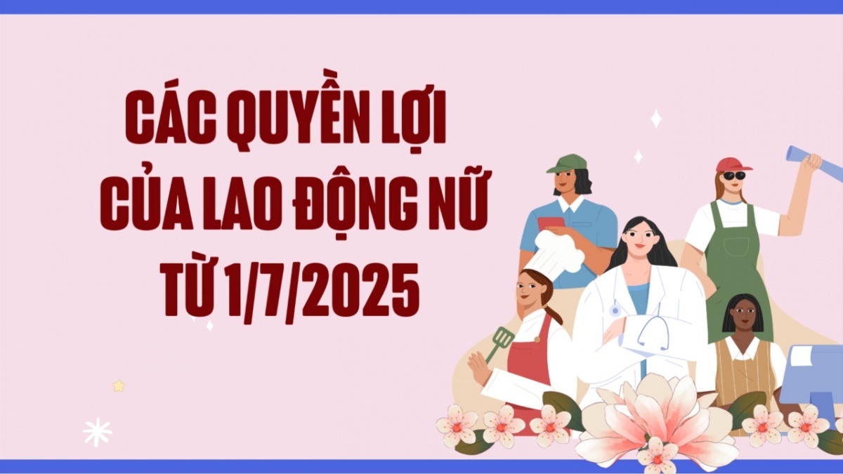 Các quyền lợi của lao động nữ từ 1/7/2025