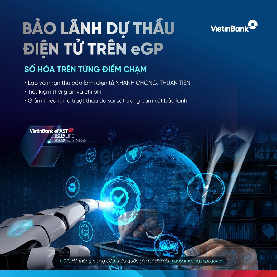 VietinBank tiên phong triển khai bảo lãnh dự thầu điện tử trên eGP