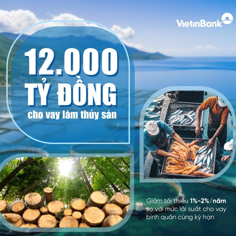 VietinBank nâng quy mô gói tín dụng, đẩy mạnh đầu tư lĩnh vực lâm, thủy sản