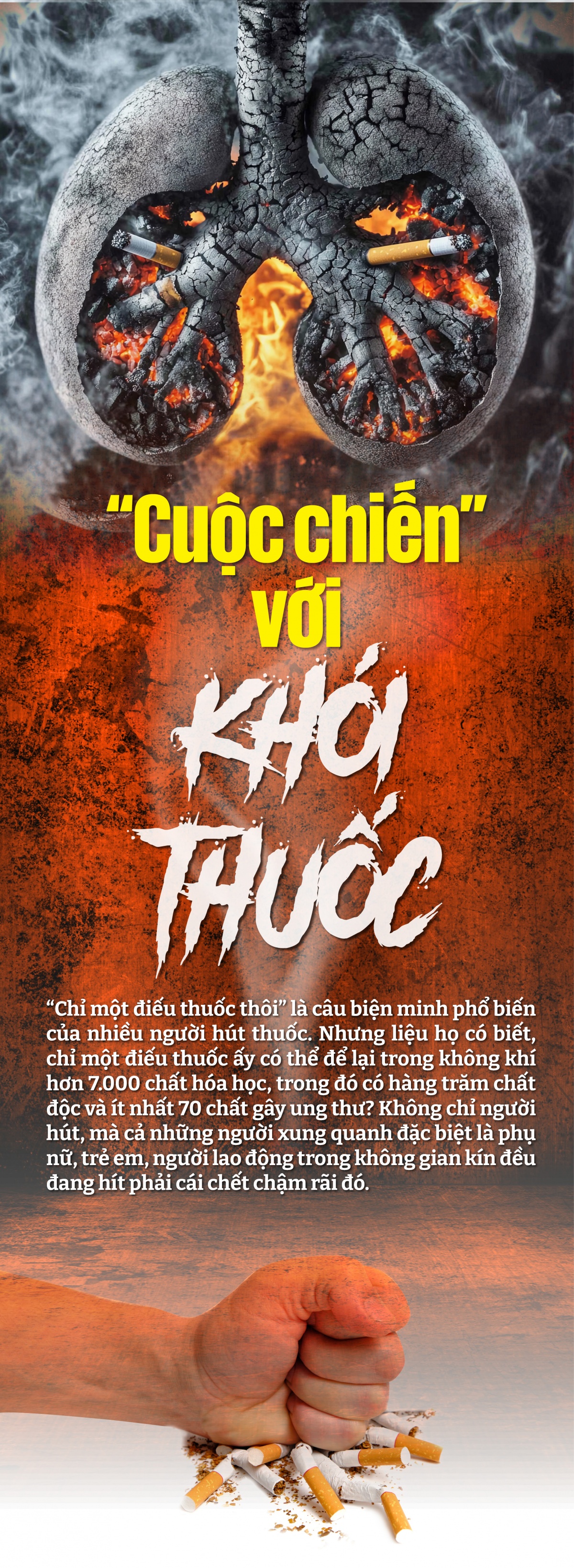 “Cuộc chiến” với khói thuốc