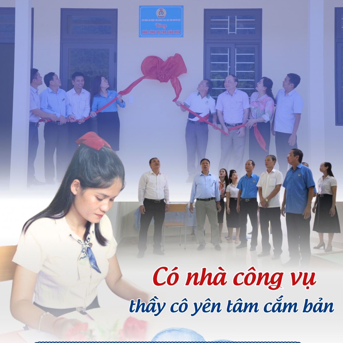 Có nhà công vụ, thầy cô yên tâm cắm bản