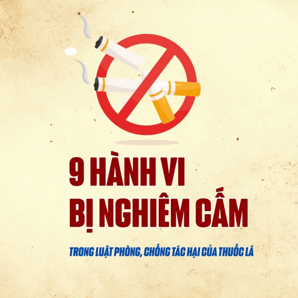 9 hành vi bị nghiêm cấm trong Luật phòng, chống tác hại của thuốc lá