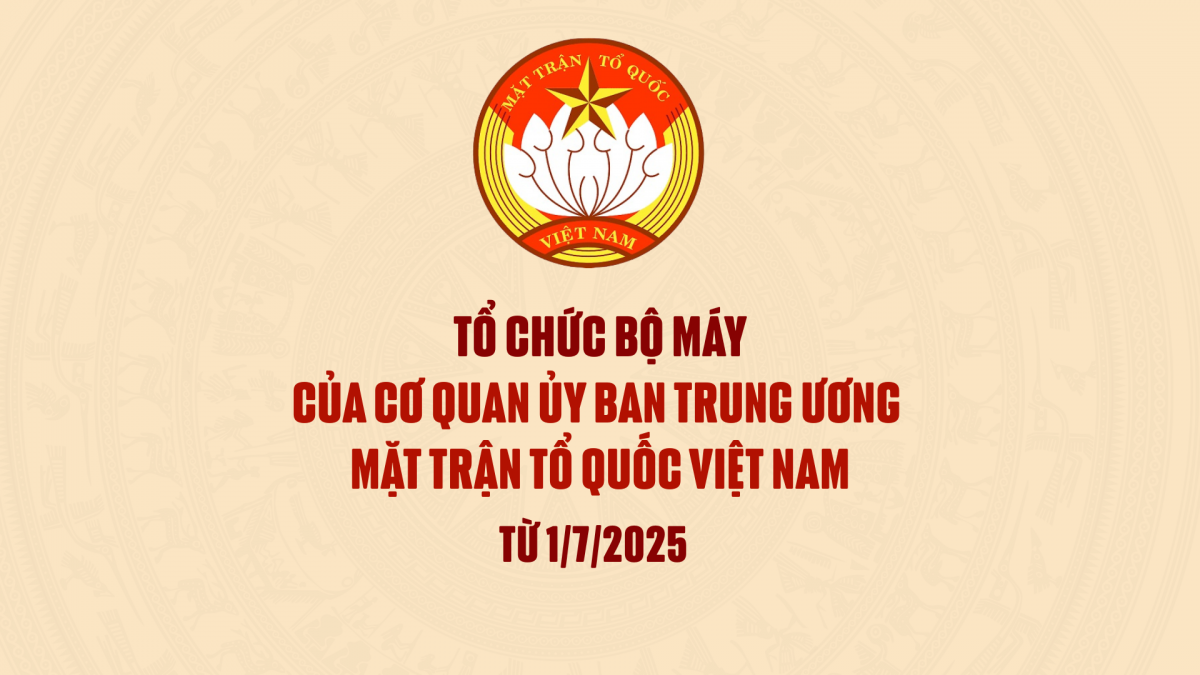 Cơ cấu tổ chức bộ máy của Cơ quan Ủy ban Trung ương Mặt trận Tổ quốc Việt Nam