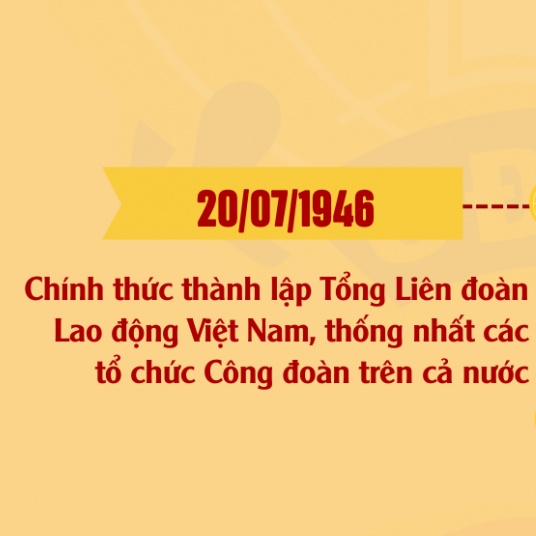 Chính thức thành lập Tổng Liên đoàn Lao động Việt Nam, thống nhất các tổ chức Công đoàn trên cả nước