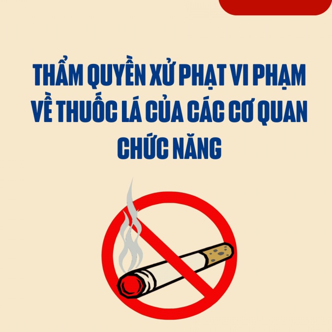 Thẩm quyền xử phạt vi phạm về thuốc lá của các cơ quan chức năng