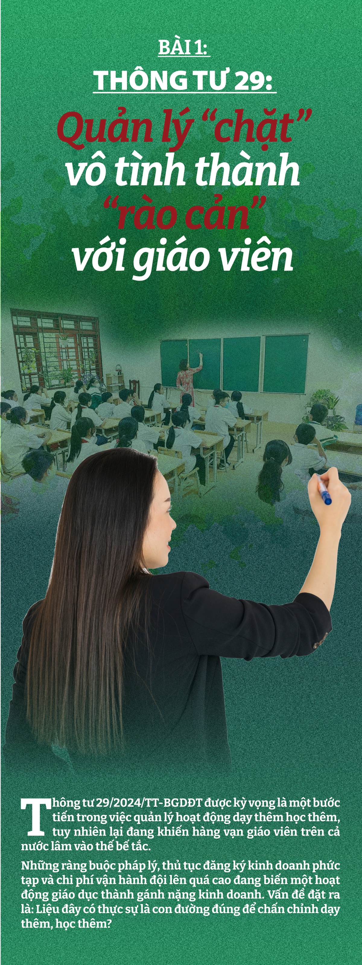 Thông tư 29: Quản lý “chặt” vô tình thành “rào cản” với giáo viên