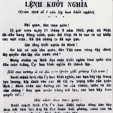 Lệnh Tổng khởi nghĩa toàn quốc