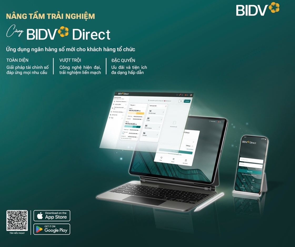 BIDV Direct - ứng dụng số hữu ích dành cho khách hàng tổ chức