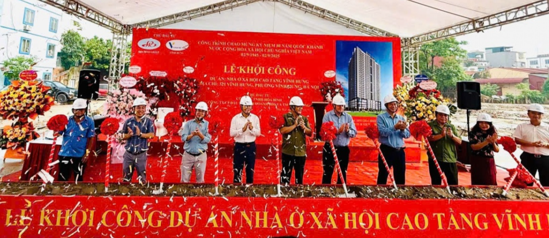 Khởi công Dự án nhà ở xã hội cao tầng Vĩnh Hưng - bước tiến mới cho an sinh Thủ đô