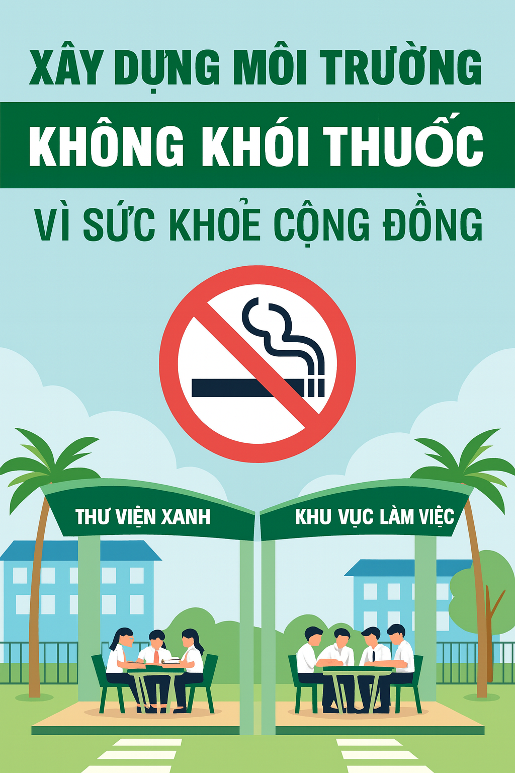 Xây dựng môi trường không khói thuốc từ trường học đến nơi làm việc