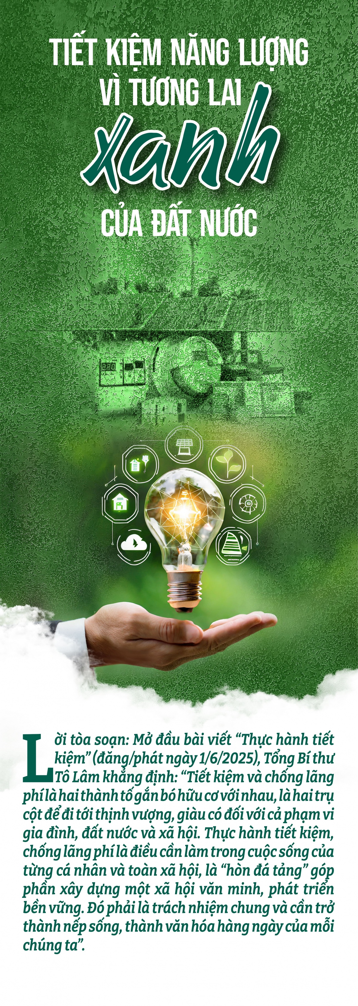 Tiết kiệm năng lượng vì tương lai xanh của đất nước