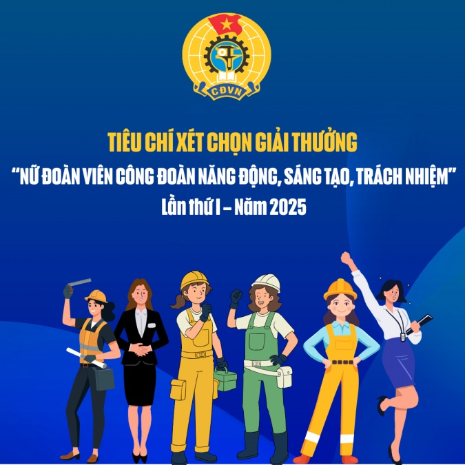 Tiêu chí xét chọn giải thưởng “Nữ đoàn viên công đoàn năng động, sáng tạo, trách nhiệm” lần thứ I