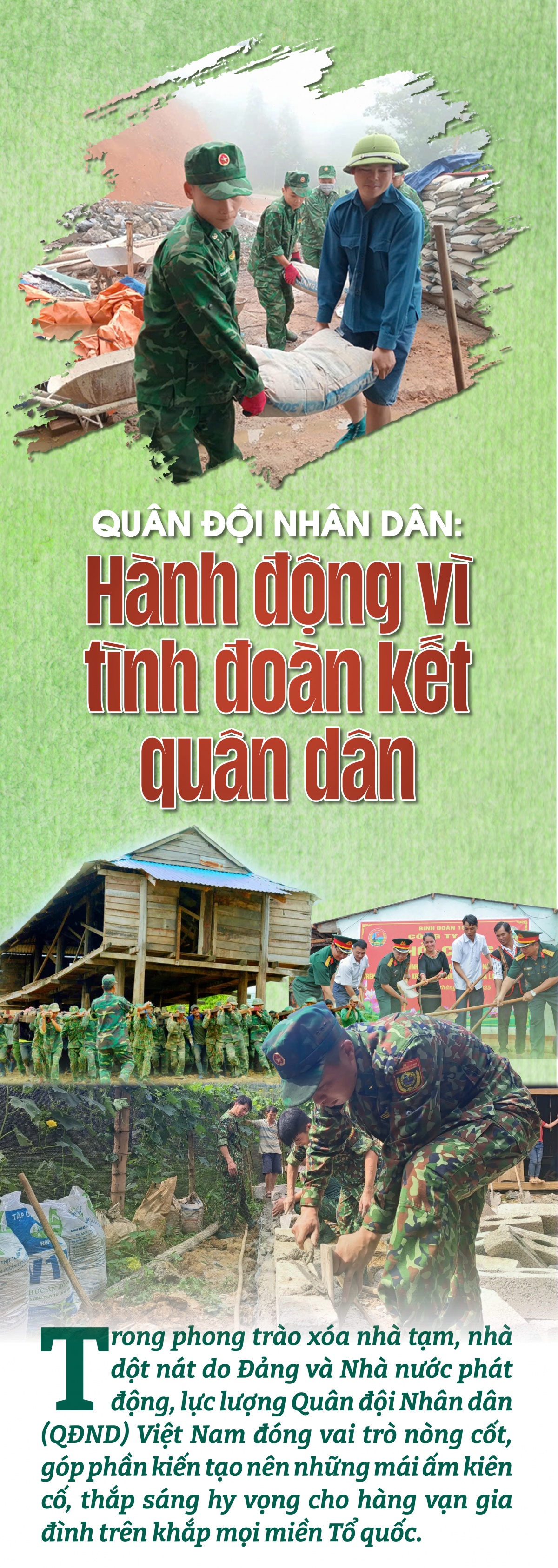 Quân đội Nhân dân: Hành động vì tình đoàn kết quân dân