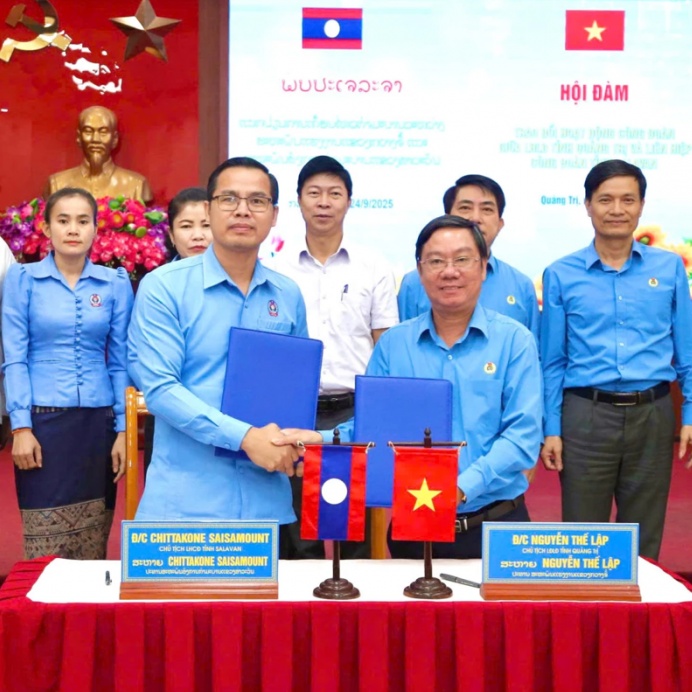 Công đoàn Quảng Trị - Salavan: Đoàn kết, hợp tác đi vào chiều sâu, hiệu quả