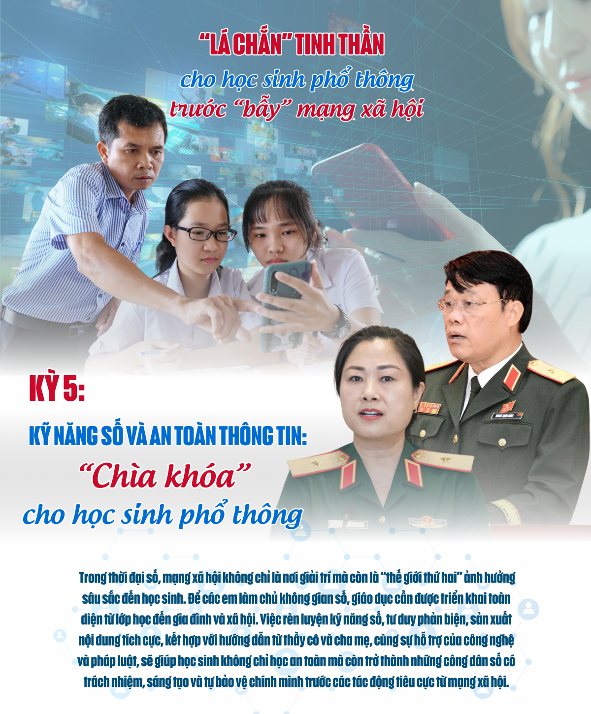 Kỳ 5: Kỹ năng số và an toàn thông tin: “Chìa khóa” cho học sinh phổ thông Kỳ 5: Kỹ năng số và an toàn thông tin: “Chìa khóa” cho học sinh phổ thông