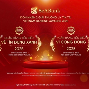SeABank khẳng định dấu ấn bền vững với 2 giải thưởng Ngân hàng Việt Nam tiêu biểu
