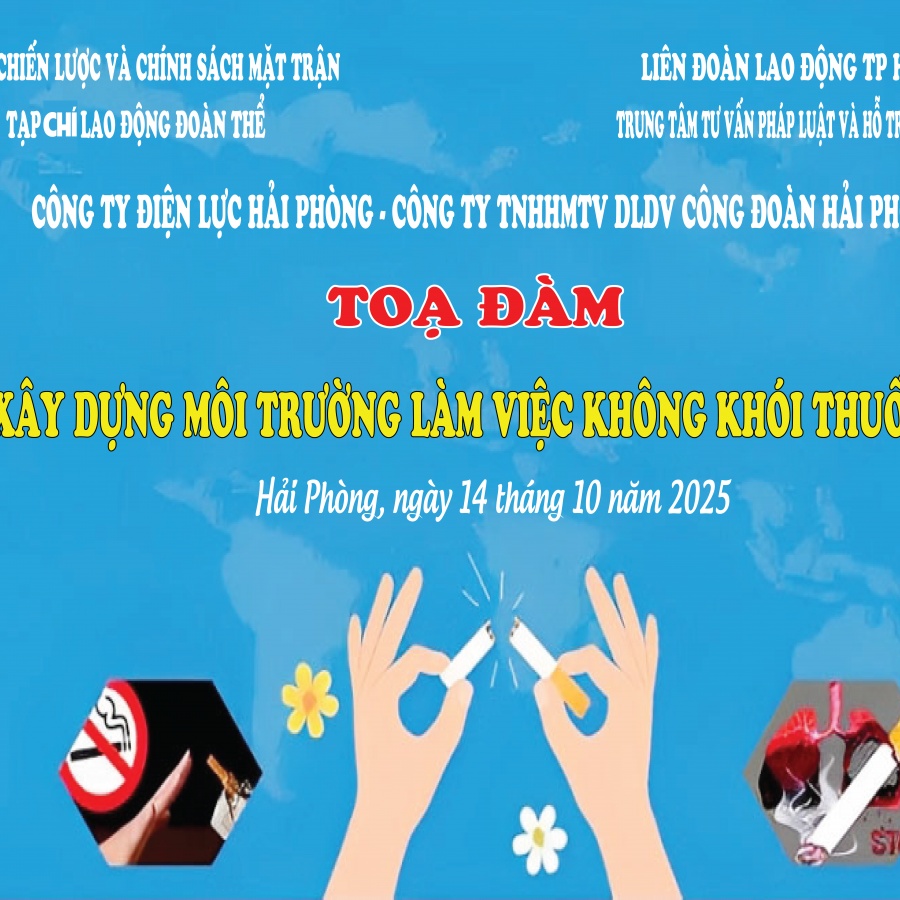 Trực tiếp: Tọa đàm xây dựng môi trường làm việc không khói thuốc