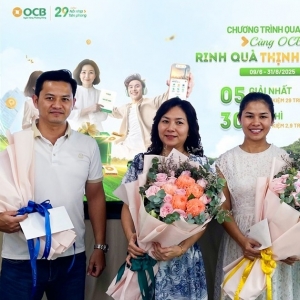 Chương trình "Cùng OCB rinh quà thịnh vượng” công bố kết quả đợt quay số cuối